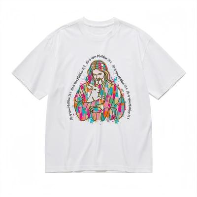 Men's Slight Stretch Classic T-Shirt Abstract Portrait Soft Lines Graphic Tee