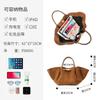 Genuine Leather Dumpling Bag, Frosted Suede Cowhide Stiff Three-dimensional Lock, Commuting Advanced Sense, Large Capacity Female Tote Bag