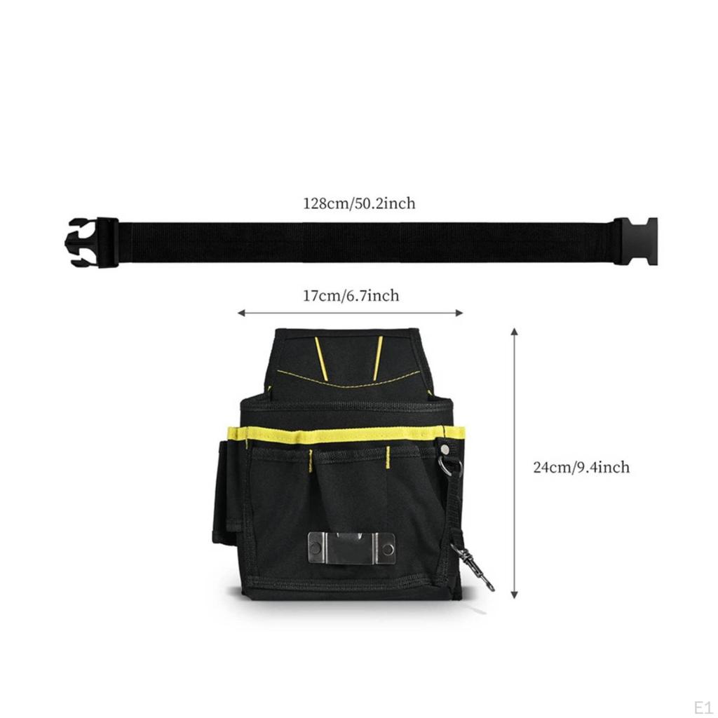 Canvas Tool Waist Bag MultiplePocket Hands for Electricians, Car Wrappers, Home