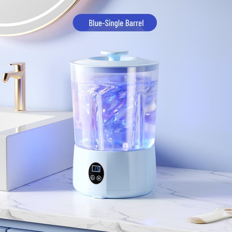 Double-Cup Mini Washing Machine: Compact, No-Installation Washer for Socks, Underwear, and Pants
