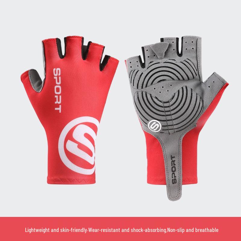 Unisex Summer Cycling Gloves: Breathable, Anti-Slip, Shock-Absorbing, Half-Finger Design for Road & Mountain Bikes