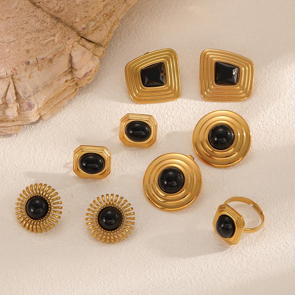 Set de Pendientes Geométricos de Acero Inoxidable para Mujer con Diseño Único para Entusiastas de la Moda