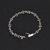 China Kroxing Thailändisches Silber Retro Schalter Armee Blume Armband Persönlichkeit Klassisch Hip Hop Punk Stil Paar Hand Accessoires