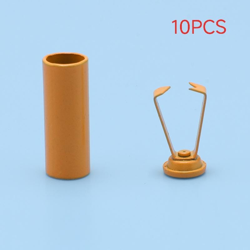 10 Stück DIY Tasche Schuhe Kleidung Lanyard Zubehör Metall Seilenden Stopper Knopf Kordelende Verschlusskappe Hängende Glocke Schnalle