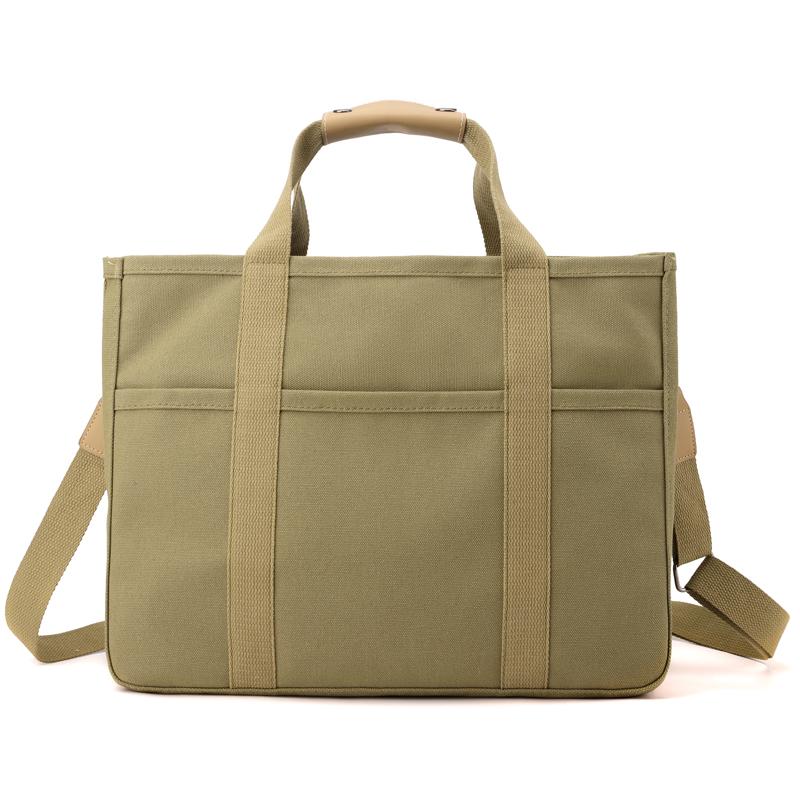 Enkel Canvas Tote Bag Dame Ensfarget Skulderveske Crossbody-veske Studentklasser Bokveske Underarmsveske