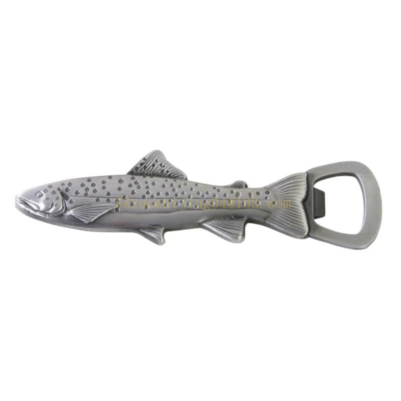 Multifuntional Caps Fish Bottle Opener Stainless Steel Texture Beer Opener top sale