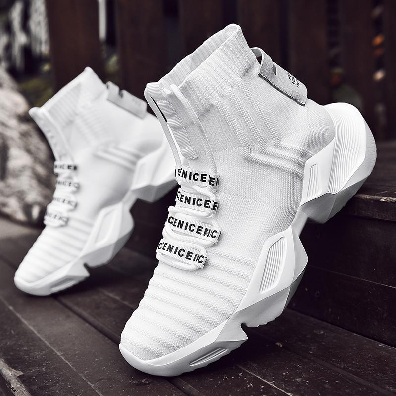 Stivali Uomo 2024 Tomaia in Maglia Traspirante Scarpe Sportive Calzini Sneakers Scarpe Uomo High Top Scarpe da Corsa