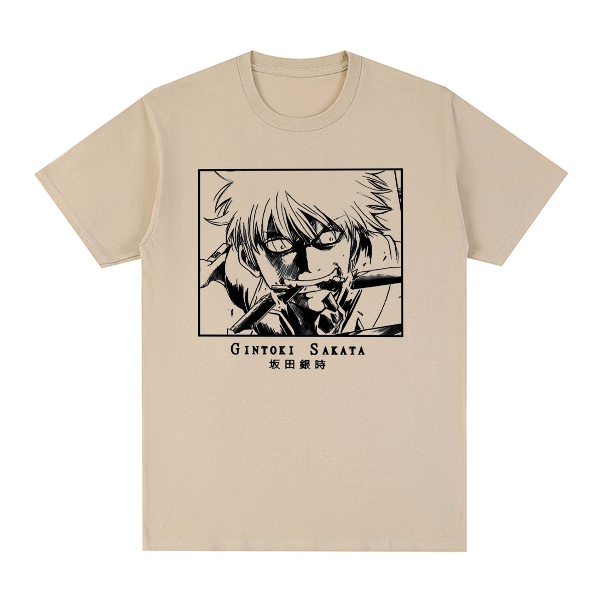 

GINTAMA Vintage T-shirt Anime Streetwear Harajuku Funny Cotton Fashion Summer Men T shirt New Tee Tshirt Womens Tops XL