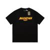 BALENCIAGA Lockeres Baumwoll-Kurzarm-T-Shirt Schwarz 307