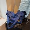 Large capacity women's bag new summer versatile messenger casual portable college student class tote bag