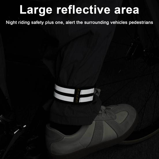 Cycling Pants Reflective Band High Visibility Elastic Adjustable Men Women Night Running Warming Leg Ankle Strap Cycling Accessories
