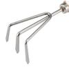 Stainless Steel Garden Shovel Rake Shovel with Wooden Handle Rustproof L-shaped Weeding Sickle Handheld Crevice Weeding Tool