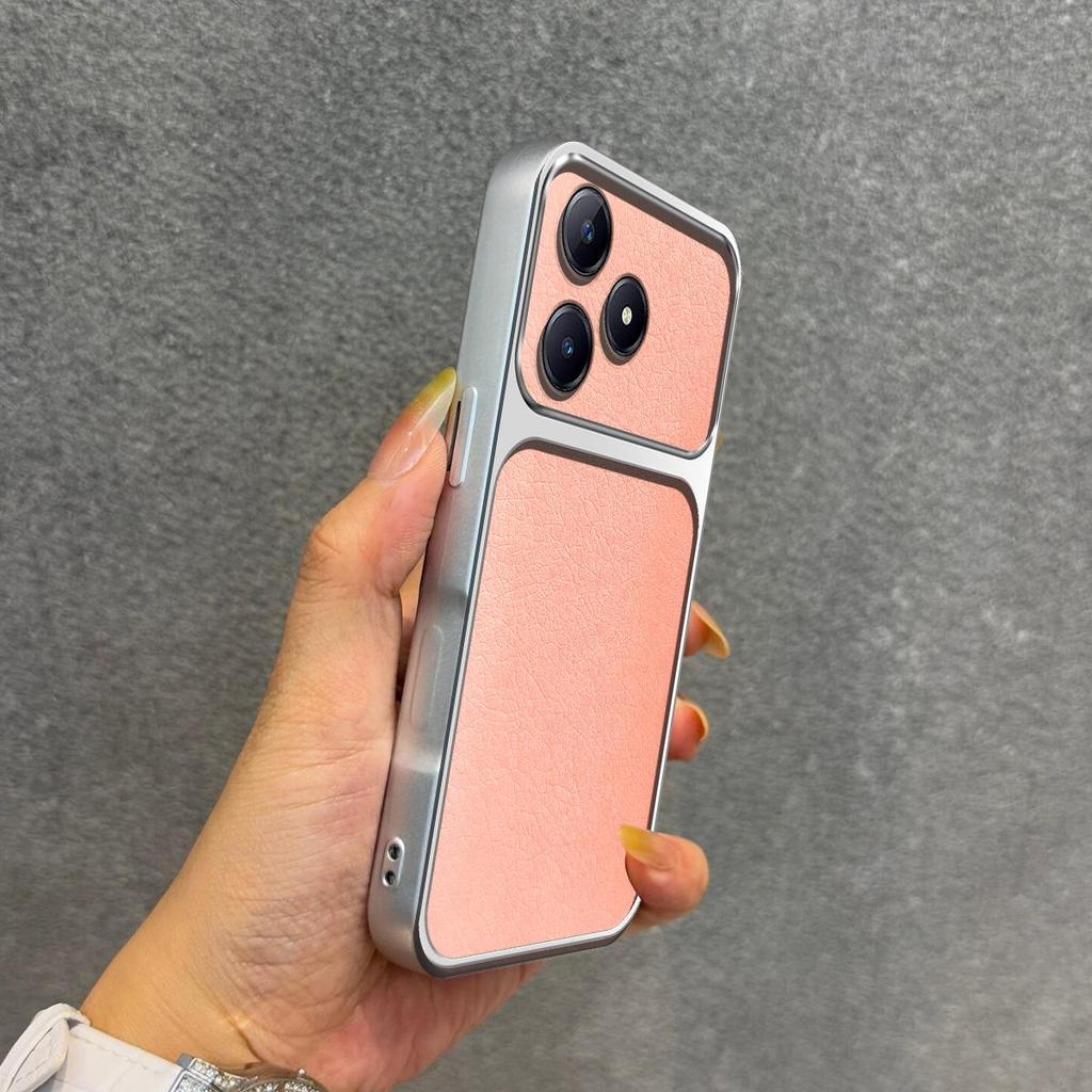 Luxury Faux Leather Case for realme C65s,C63,C61,Note 70 Shockproof Big Window
