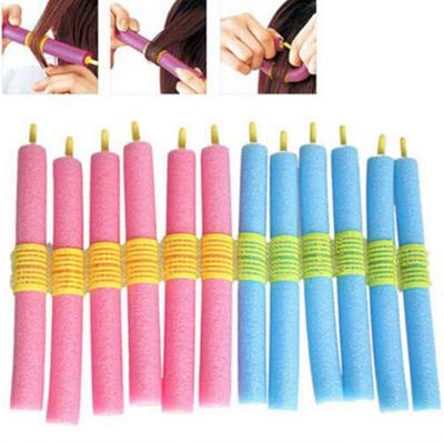12 Adet Kadın Sünger Saç Maşaları Rulo Isısız DIY Salon Kuaförlük Aracı
