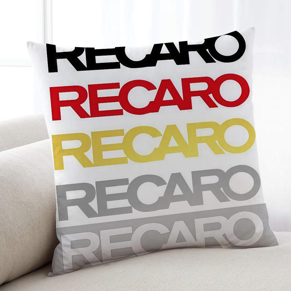 R-R-Recaro-ES Fashion Logo cushion cover Home Bedding Sofa living Room pillowcase Simple Soft Skin Cushion Cover Party Gift