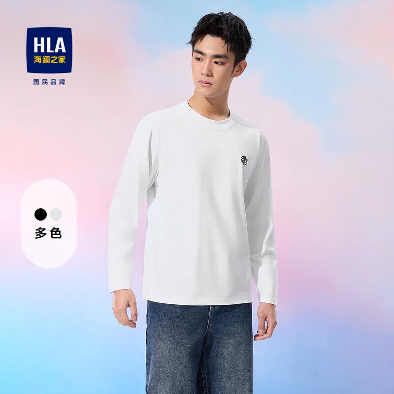 HLA Men's Long-Sleeve Round Neck T-Shirt