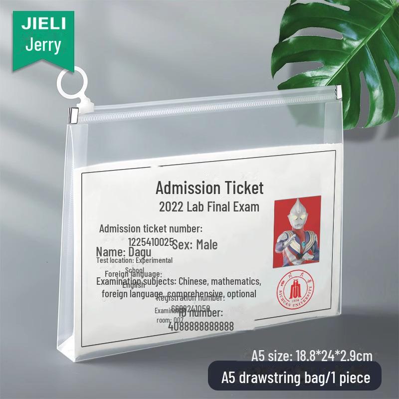 

Прозрачная матовая водонепроницаемая сумка для документов из ПВХ с застежкой-молнией - A4/A5/A6