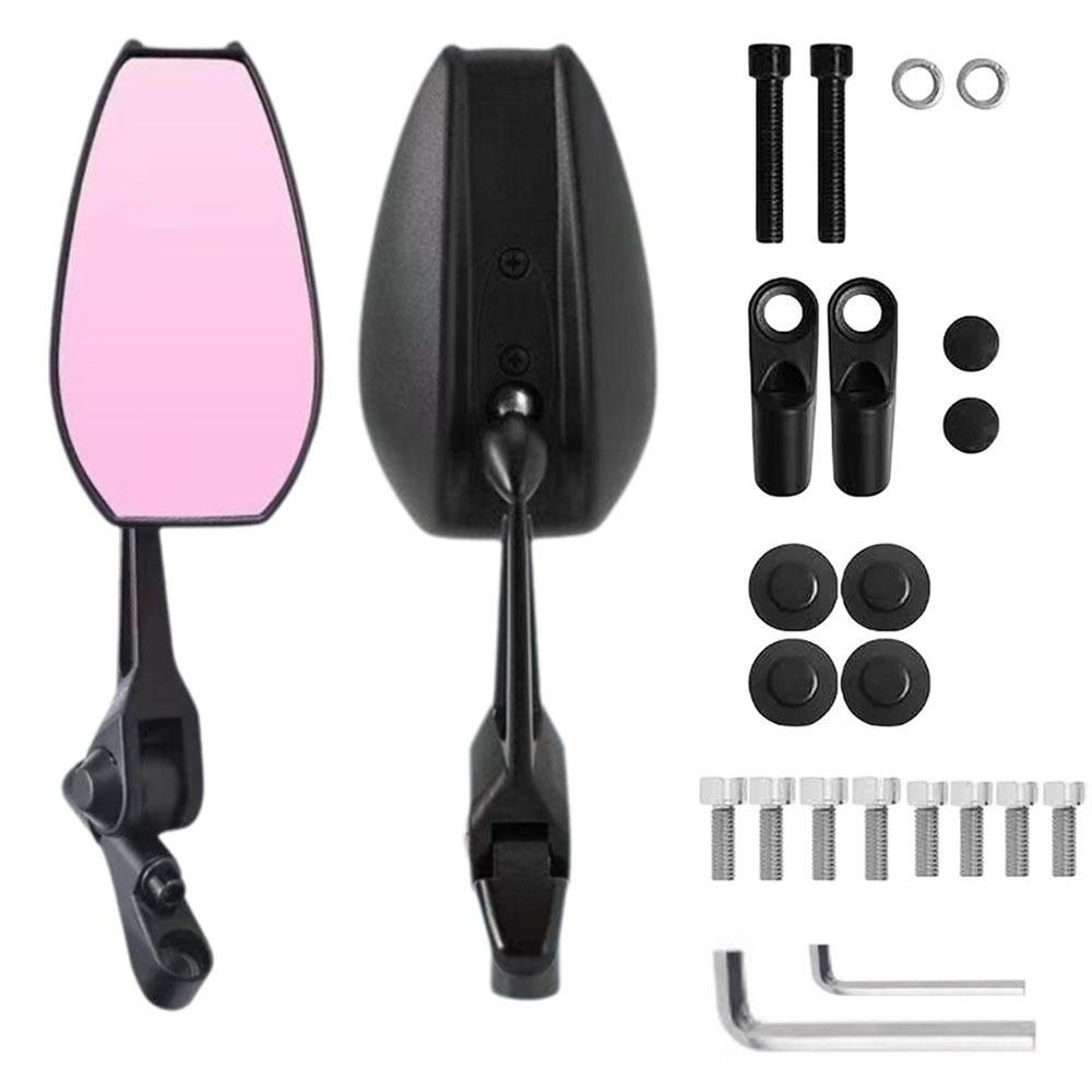 1 Pair Aluminum Zinc Zinc Alloy Motorcycle Rear View Mirror Angle Adjustable Handlebar Mirrors  for Scooter