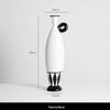 Elegant Black and White Striped Resin Vase for Home Decor