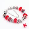 Fashion European Style Charm Bracelet Jewelry With Crystal Glass Beads Balls Lucky