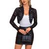 Women's Elegant Cardigan Placket Spliced Fashion Lace Lace Short Jacket