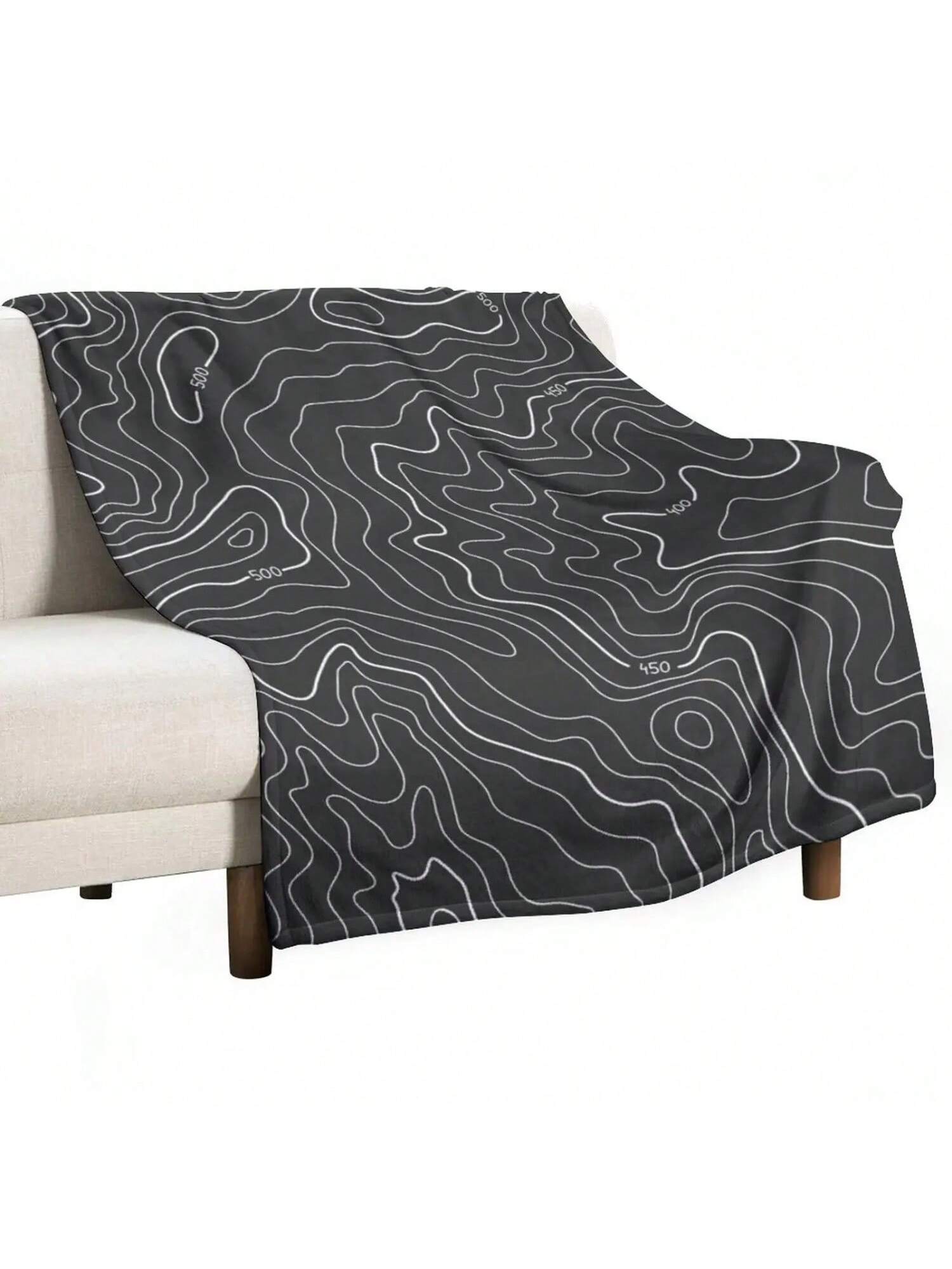 Topography Throw Blanket Soft Blanket Camping Blanket Giant Sofa Blanket#Color_MULTI,Size_75X95CM 75X95CM