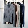 Women's New Stand Collar No Mesh Jacket – High Elastic, Moisture-Wicking, Slim-Fit Top