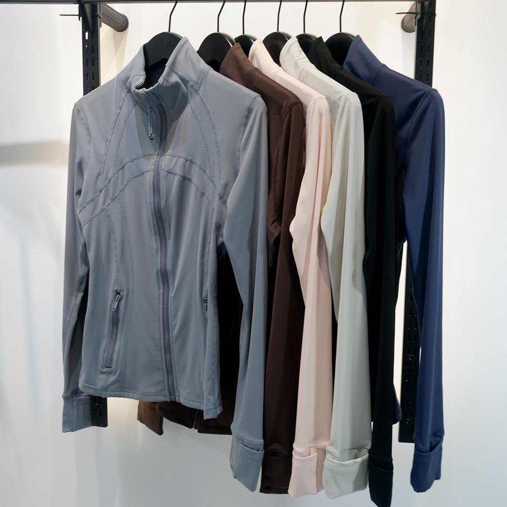 Women's New Stand Collar No Mesh Jacket – High Elastic, Moisture-Wicking, Slim-Fit Top