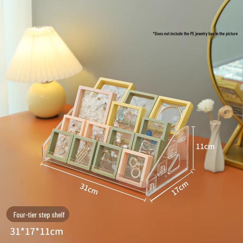 Acrylic Tiered Display Stand for Perfume, Trading Cards, Cosmetics, and Nail Polish