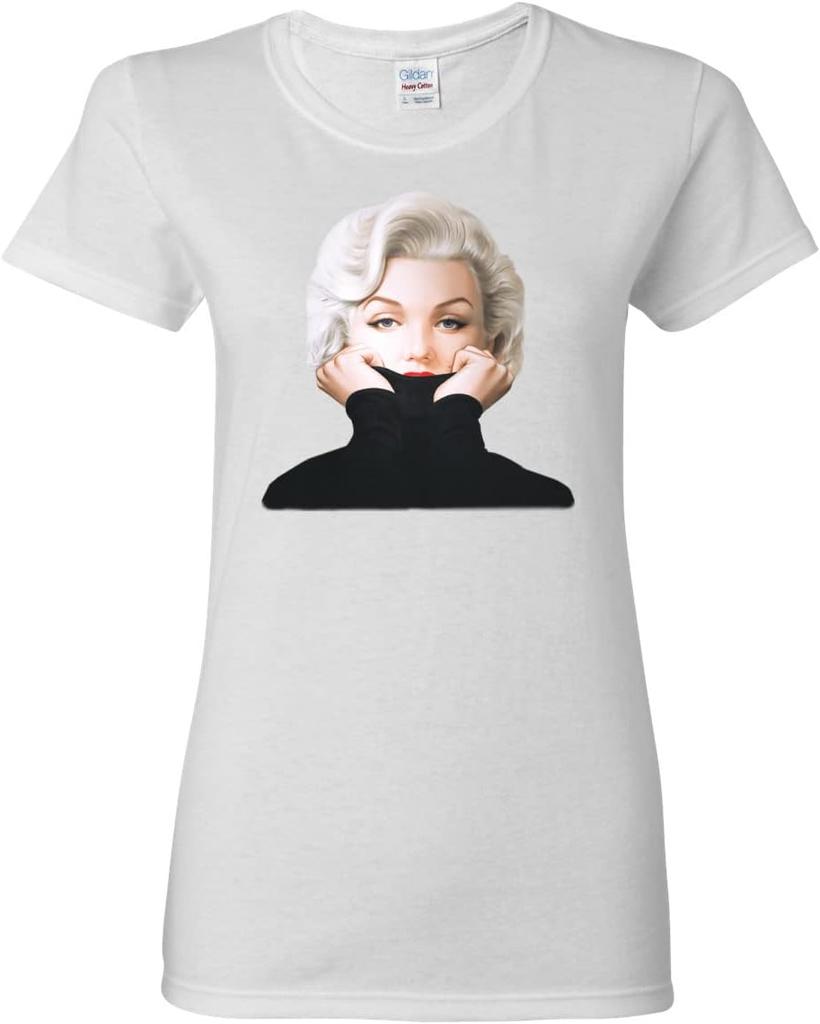 Hip Marilyn Portrait Classic Beauty Pose Pop Culture Womens Graphic T-Shirt