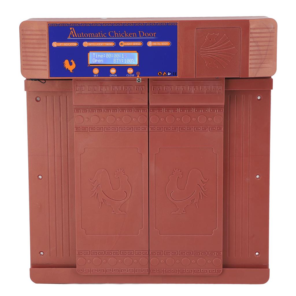 Automatic Chicken Coop Door Remote Control Light Sensing Timer Setting Auto Coop Door Opener Bronze