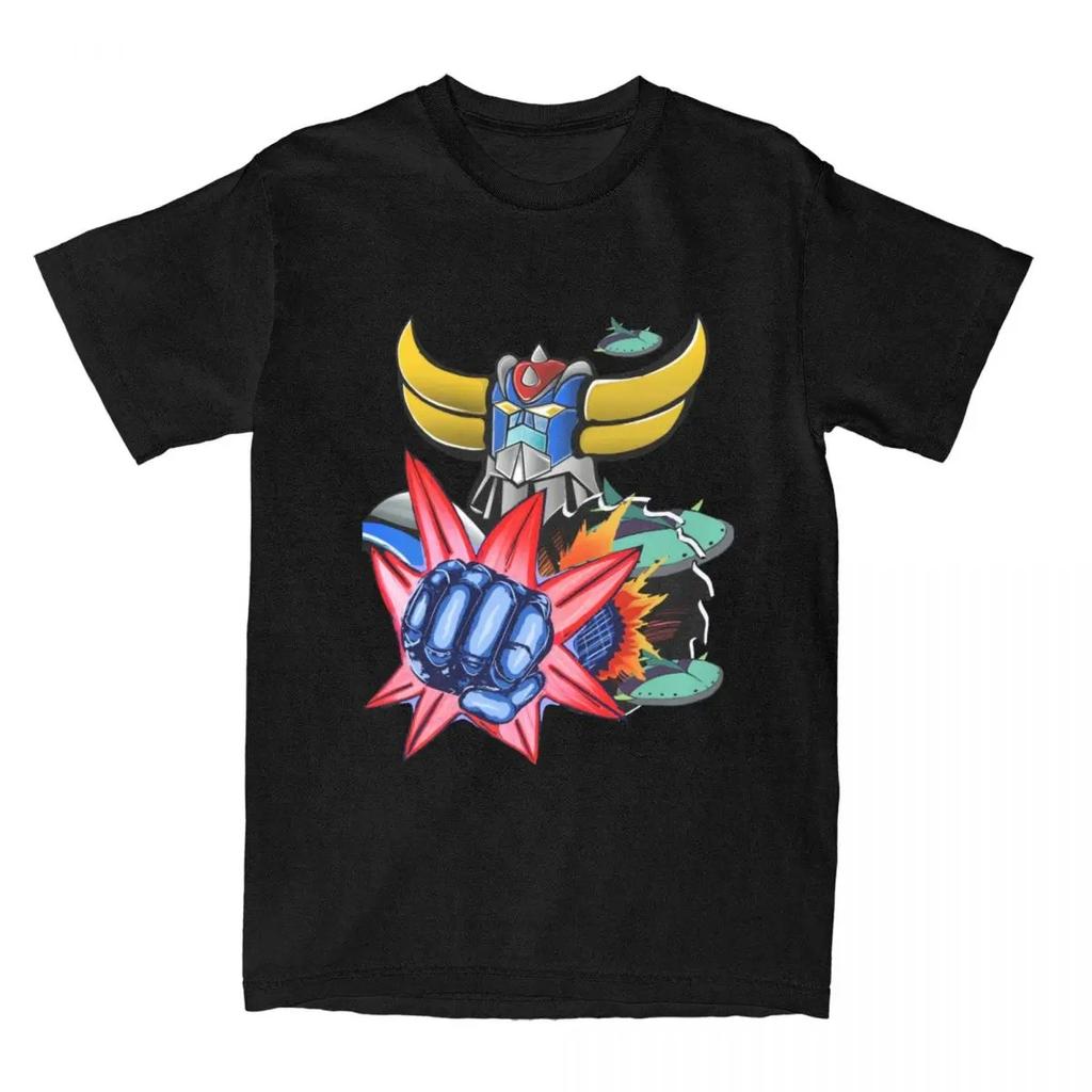 1975 UFO Robot Grendizer T Shirt Men Women UFO Robot Goldorak Funny Pure Cotton Tee Shirt Crew Neck Short Sleeve Print Tshirt