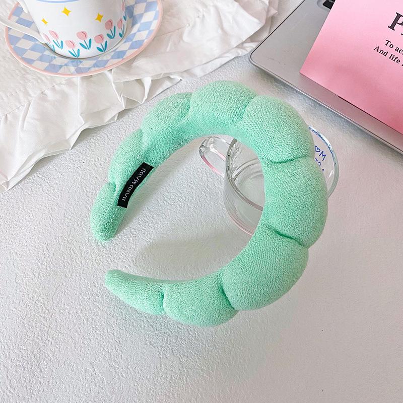 Cloud Stirnband Damen Gesicht waschen Make-up Sport Hoher Schädel Oberteil Schwamm Handtuchstoff Twist Haaraccessoires
