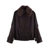 European and American Style, New Women's Clothing, Fashionable Blended Artificial Fur Effect Collar Jacket 3736272