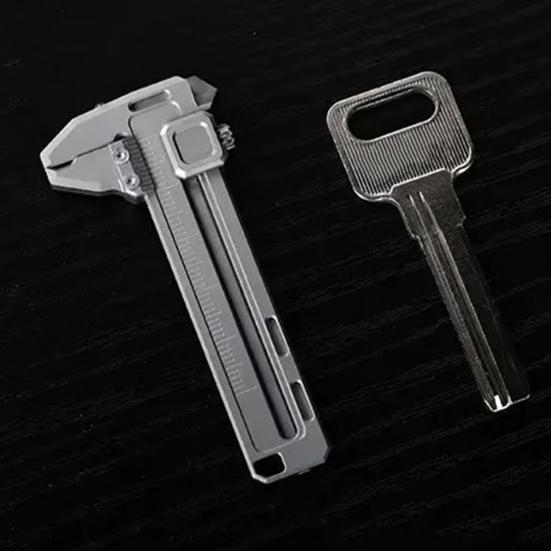 Mini Vernier Caliper Ruler with Precision Measurements Metal EDC Wrench Bottle Opener Outdoor Keychain Tool