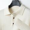 Men S Solid Polo Neck Long Sleeve Pullover Wool Sweater