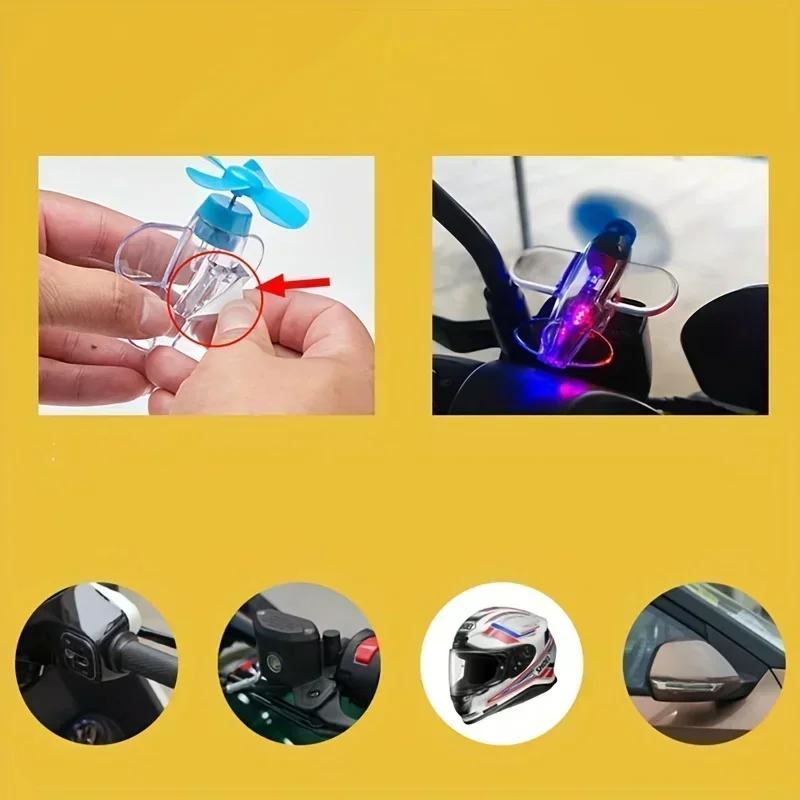 Bil Roterbar Flygplan Vinddriven Liten LED-lampa Flygplansdekor Bilstyling Dekorationer Cyklar Motorcykel Cykeldekorationer