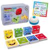 Taetoe Educational Toy Expression Building Blocks for Kids Brain Training Reaction Skills Matching Expressions Montessori Puzzle Wooden Board Game 4