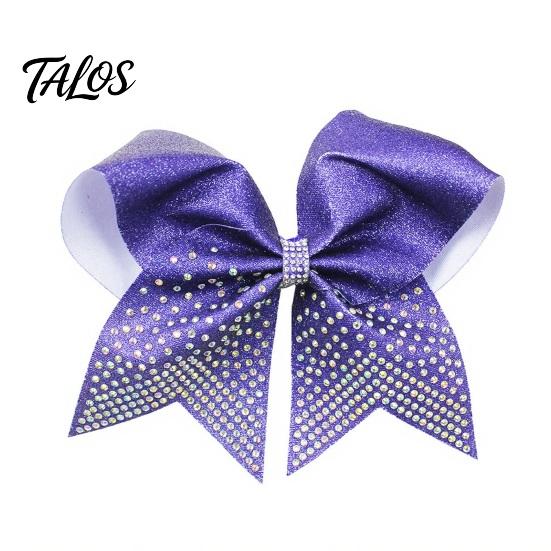 Secure Hair Grips for Dancers Sparkling Bow Clip, Glitter Sequin Clip Cheerleading Ribbon Bows Cheer Performance And Dance Team Accessories,