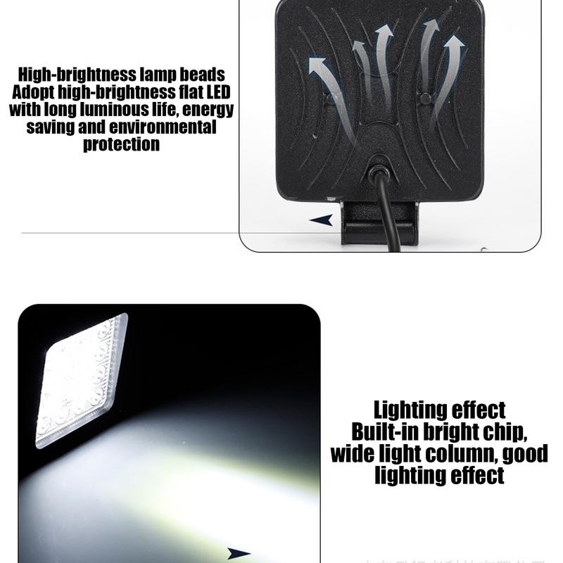 Car Flood Light 3 Inch Driving LED Floodlight Auto Headlight Waterproof Tractor Auxiliary Lamp Indoor Outdoor Work Light