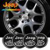 Aluminum Alloy Car Wheel Hub Center Stickers For Jeep Renegade Compass Grand Cherokee Wrangler Jk Gladiator Patriot Liberty
