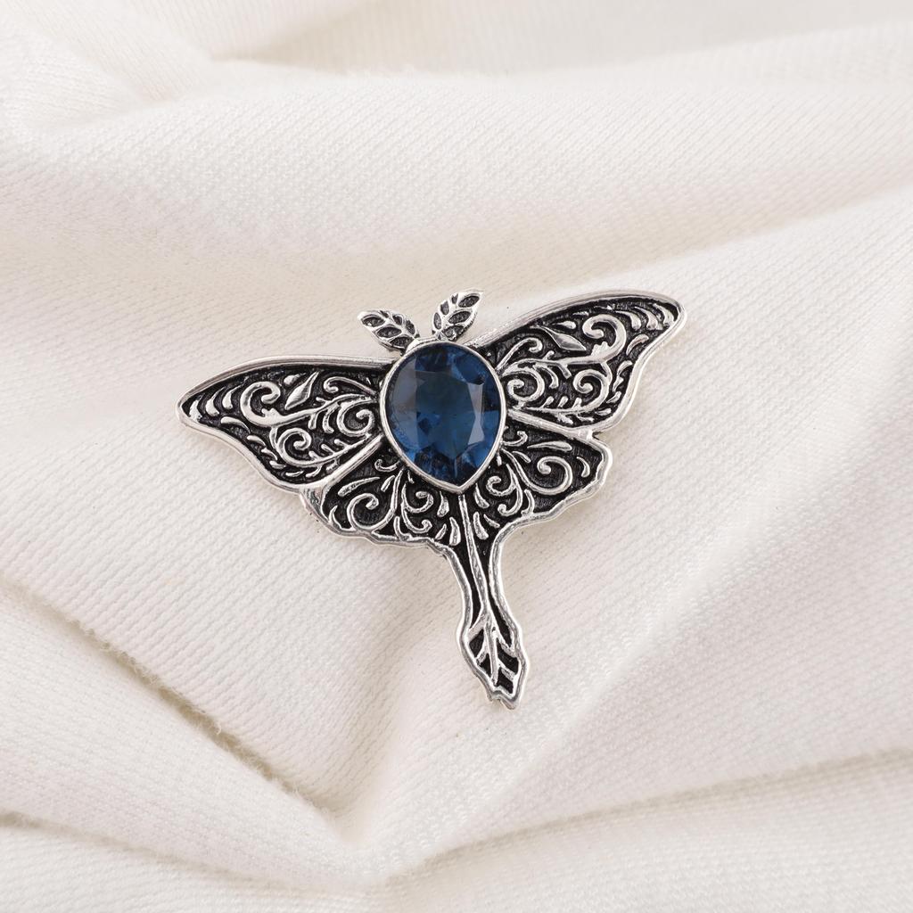 London Blue Topas Anhänger, 925 Sterling Silber Edelstein Schmuck, handgefertigter Anhänger, Für Thanksgiving