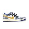 Jordan Air Jordan 1 Golden Pointed Star Trail Abrasion Resistant Vintage Basketball Shoes Men's Gray Gold 553558-147(Team626-)