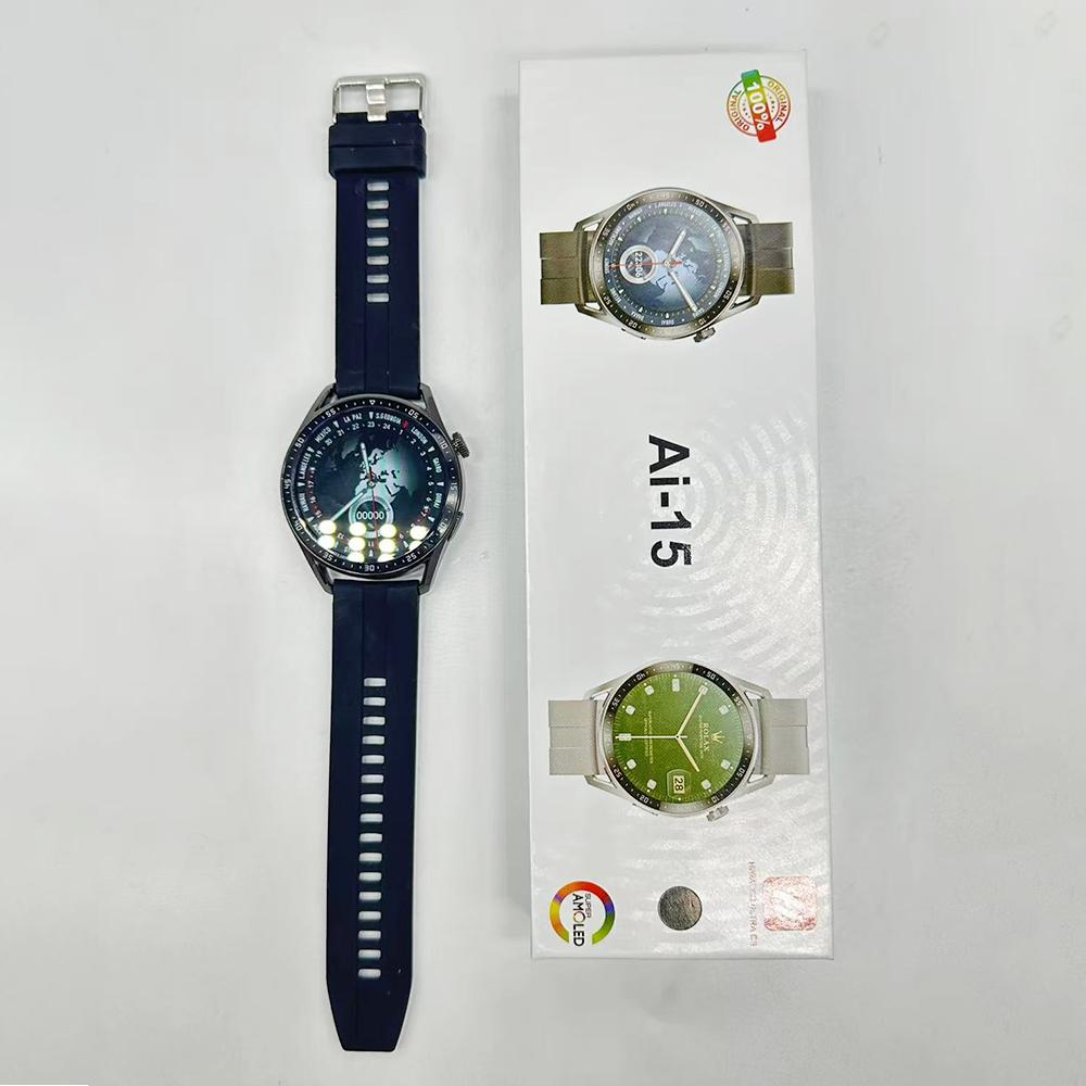 New Fashion Round Smart Watch New Ai-15 Smartwatch Call 180MAh Battery Heart Rate Health Monitor Ai-15 smart watch
