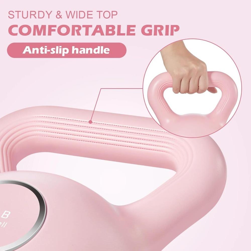 Kettlebells Fitness Exercise-Pink Strength Training Kettlebell Sets,Dumbbell Weights for Home Gym Equipment