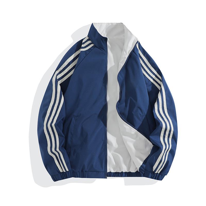 Stehkragenjacke, Herren Wende-Baseballjacke, Herren vielseitige lässige Sportjacke