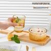 Gaotaibai Yingxue Amber Glass Two-Piece Dinnerware Set