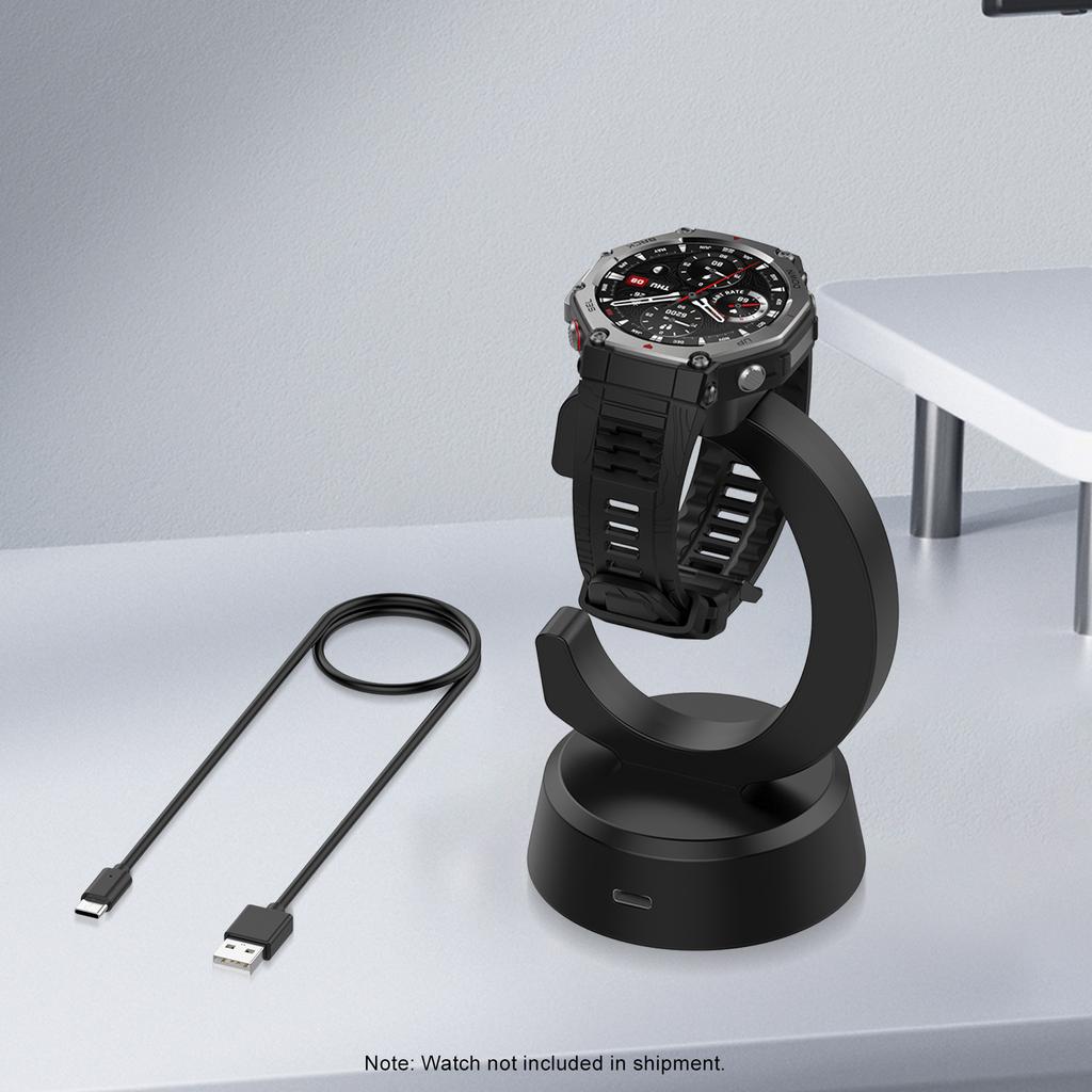 For Huami Amazfit T-REX3 Pro USB Charging Dock Adapter Anti-Slip Magnetic Charging Cable Smart Watch Connector Watch Accessories