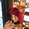 Wide Brim Headband Elastic Elegant Knotted Plush Texture Korean Style Daily Wear Velvet Women Autumn Hair Bands Daily Wear