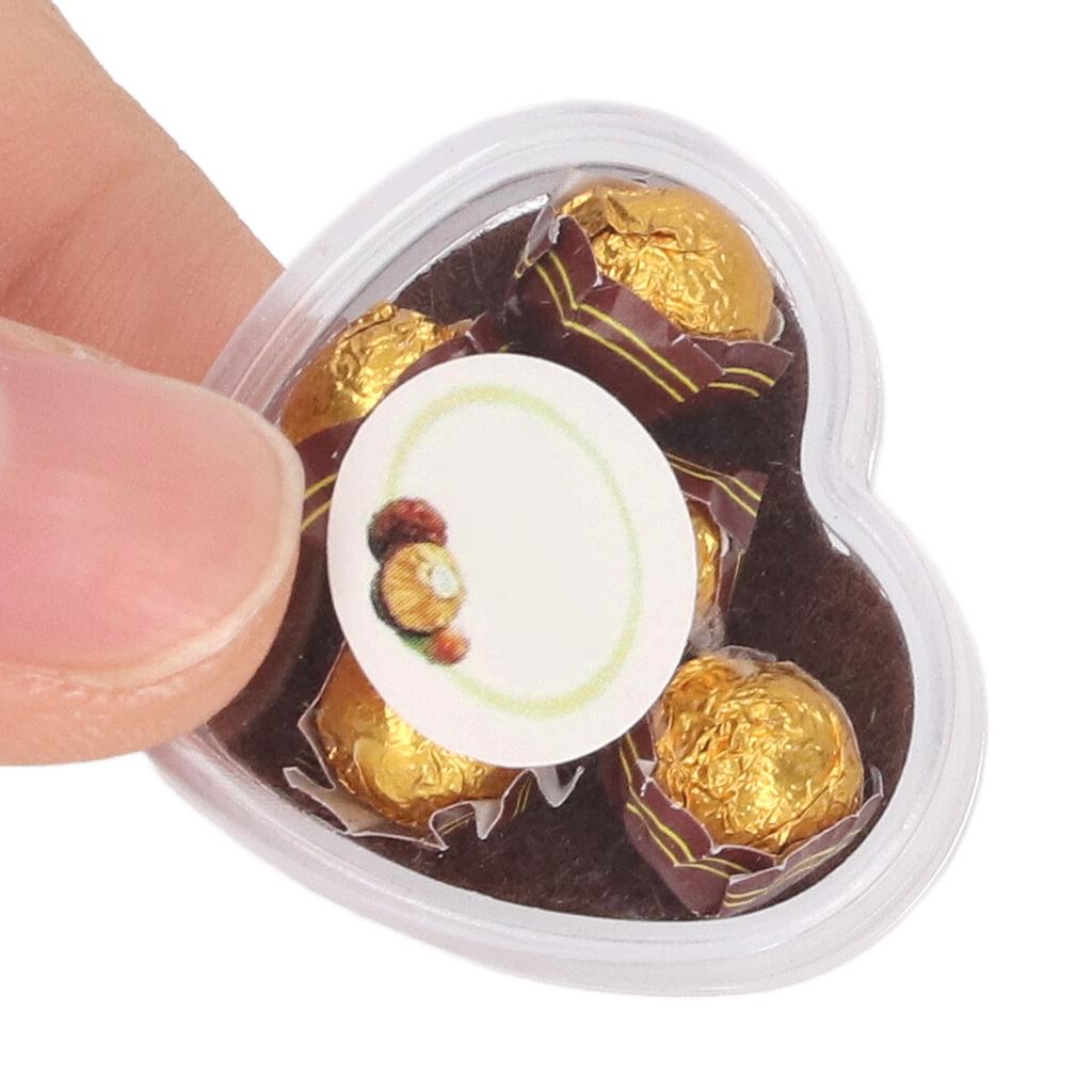1:12 Scale Dollhouse Chocolate Heart Box Packaged High Simulation Miniature Food Decoration